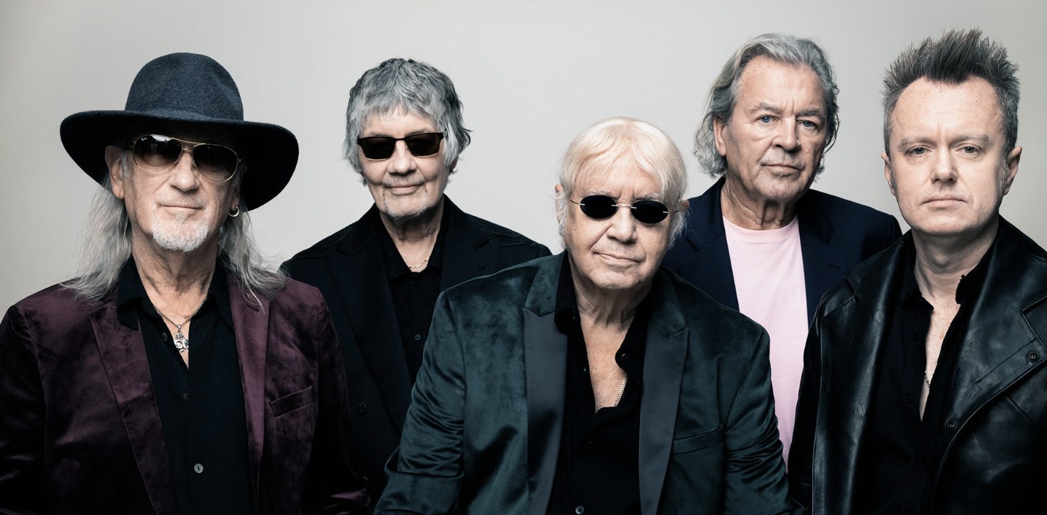 Deep Purple i dag. Fra venstre: Roger Glover, Don Airey, Ian Paice, Ian Gillan og Simon McBride. Pressefoto.