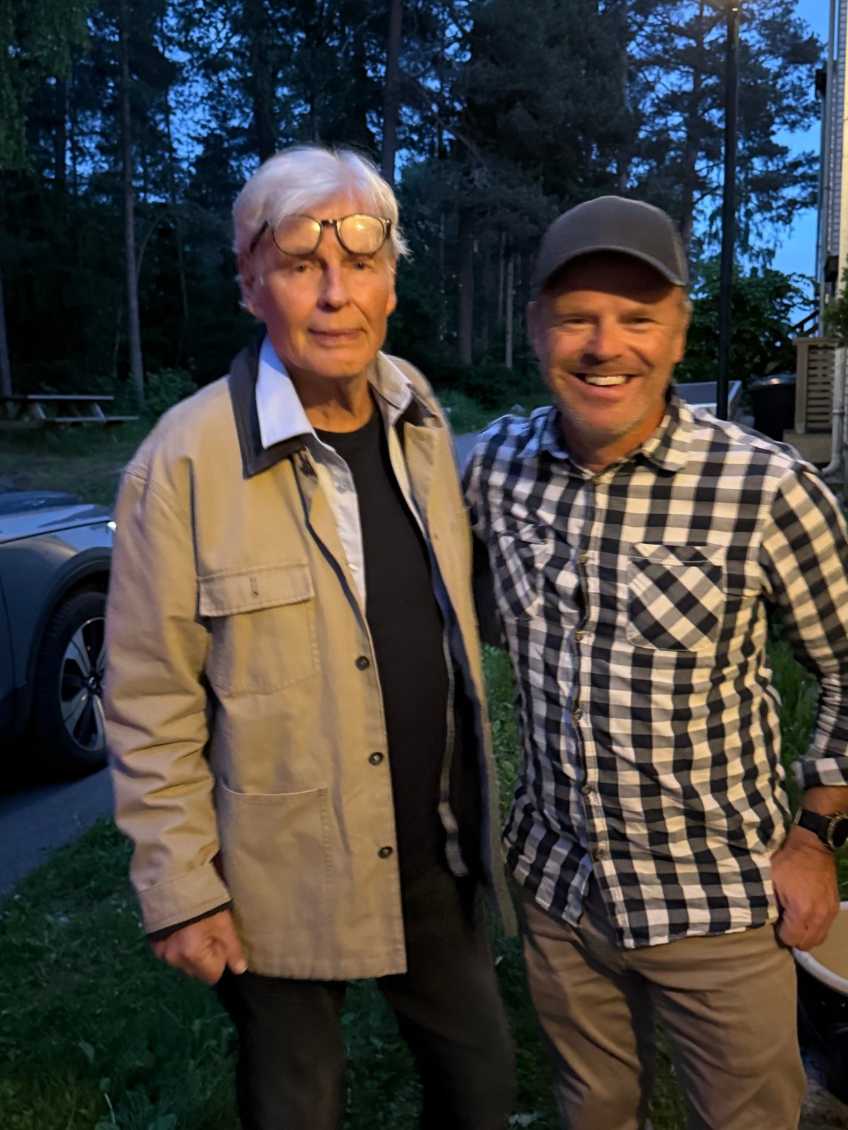 Tom Mathisen og Gunnar etter kvelden på Herr Nilsen.